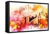 NYC Watercolor Collection - End of the day-Philippe Hugonnard-Framed Stretched Canvas