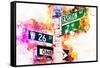 NYC Watercolor Collection - Fashion Ave-Philippe Hugonnard-Framed Stretched Canvas