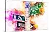 NYC Watercolor Collection - Fashion Ave-Philippe Hugonnard-Stretched Canvas