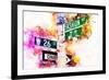 NYC Watercolor Collection - Fashion Ave-Philippe Hugonnard-Framed Art Print