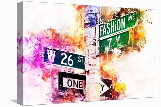 NYC Watercolor Collection - Fashion Ave-Philippe Hugonnard-Stretched Canvas