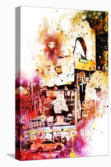 NYC Watercolor Collection - Fashion Times Square-Philippe Hugonnard-Stretched Canvas