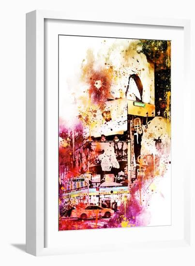 NYC Watercolor Collection - Fashion Times Square-Philippe Hugonnard-Framed Art Print