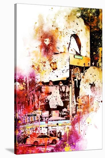 NYC Watercolor Collection - Fashion Times Square-Philippe Hugonnard-Stretched Canvas