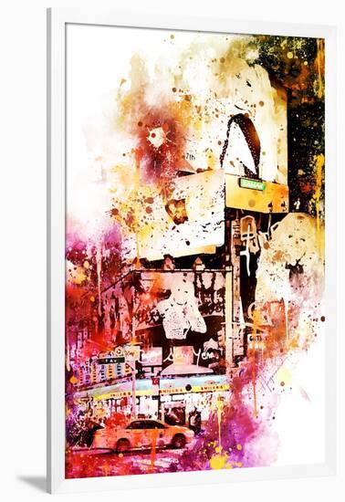 NYC Watercolor Collection - Fashion Times Square-Philippe Hugonnard-Framed Art Print