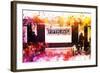 NYC Watercolor Collection - Fifth Avenue Station-Philippe Hugonnard-Framed Art Print