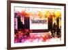 NYC Watercolor Collection - Fifth Avenue Station-Philippe Hugonnard-Framed Art Print