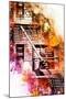 NYC Watercolor Collection - Fire Escape-Philippe Hugonnard-Mounted Art Print