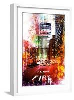 NYC Watercolor Collection - Fire Lane-Philippe Hugonnard-Framed Art Print