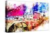 NYC Watercolor Collection - Fire Truck-Philippe Hugonnard-Stretched Canvas