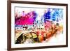 NYC Watercolor Collection - Fire Truck-Philippe Hugonnard-Framed Art Print