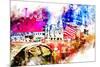 NYC Watercolor Collection - Fire Truck-Philippe Hugonnard-Mounted Art Print