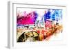 NYC Watercolor Collection - Fire Truck-Philippe Hugonnard-Framed Art Print