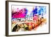 NYC Watercolor Collection - Fire Truck-Philippe Hugonnard-Framed Art Print