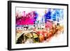 NYC Watercolor Collection - Fire Truck-Philippe Hugonnard-Framed Art Print