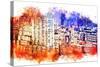 NYC Watercolor Collection - Garment District-Philippe Hugonnard-Stretched Canvas
