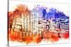 NYC Watercolor Collection - Garment District-Philippe Hugonnard-Stretched Canvas