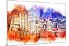 NYC Watercolor Collection - Garment District-Philippe Hugonnard-Mounted Art Print