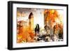 NYC Watercolor Collection - Golden Central Park-Philippe Hugonnard-Framed Premium Giclee Print