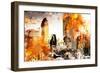 NYC Watercolor Collection - Golden Central Park-Philippe Hugonnard-Framed Art Print