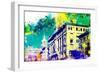 NYC Watercolor Collection - Green Sky-Philippe Hugonnard-Framed Art Print