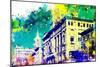 NYC Watercolor Collection - Green Sky-Philippe Hugonnard-Mounted Art Print