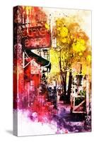 NYC Watercolor Collection - Greenwich Village-Philippe Hugonnard-Stretched Canvas