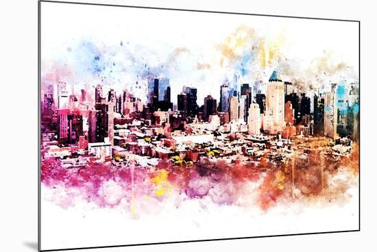 NYC Watercolor Collection - Hell's Kitchen-Philippe Hugonnard-Mounted Art Print