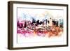 NYC Watercolor Collection - Hell's Kitchen-Philippe Hugonnard-Framed Premium Giclee Print