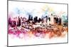 NYC Watercolor Collection - Hell's Kitchen-Philippe Hugonnard-Mounted Premium Giclee Print