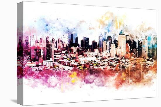 NYC Watercolor Collection - Hell's Kitchen-Philippe Hugonnard-Stretched Canvas