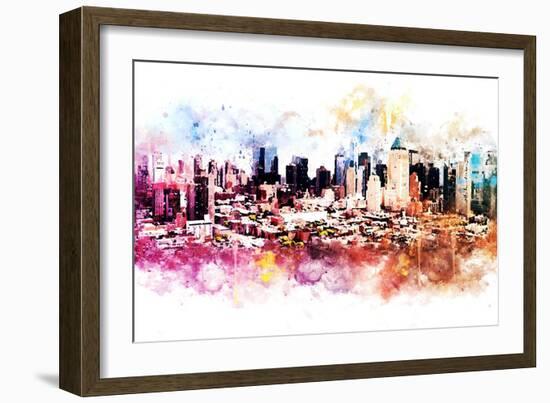 NYC Watercolor Collection - Hell's Kitchen-Philippe Hugonnard-Framed Art Print