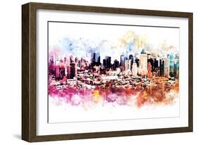 NYC Watercolor Collection - Hell's Kitchen-Philippe Hugonnard-Framed Art Print