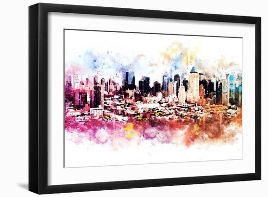 NYC Watercolor Collection - Hell's Kitchen-Philippe Hugonnard-Framed Art Print