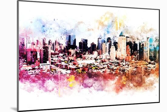 NYC Watercolor Collection - Hell's Kitchen-Philippe Hugonnard-Mounted Art Print