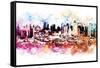 NYC Watercolor Collection - Hell's Kitchen-Philippe Hugonnard-Framed Stretched Canvas