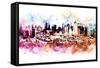 NYC Watercolor Collection - Hell's Kitchen-Philippe Hugonnard-Framed Stretched Canvas