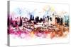 NYC Watercolor Collection - Hell's Kitchen-Philippe Hugonnard-Stretched Canvas