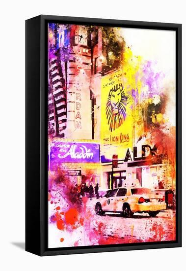 NYC Watercolor Collection - King of the Jungle-Philippe Hugonnard-Framed Stretched Canvas