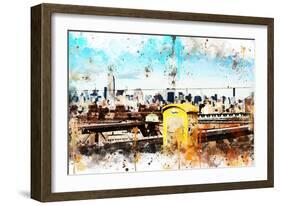 NYC Watercolor Collection - Letter Box-Philippe Hugonnard-Framed Art Print