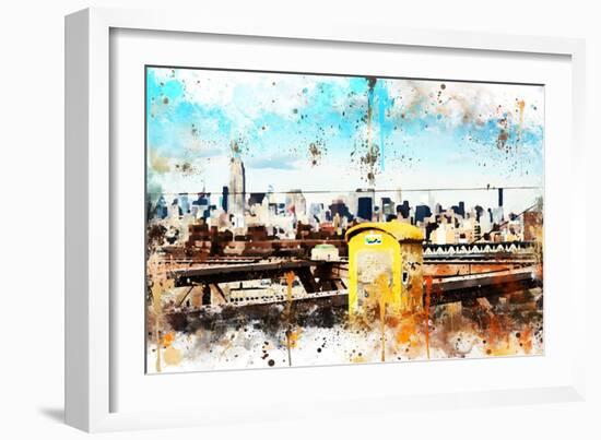 NYC Watercolor Collection - Letter Box-Philippe Hugonnard-Framed Art Print