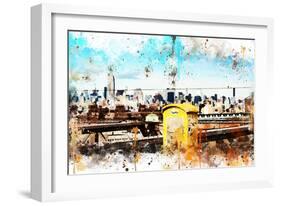 NYC Watercolor Collection - Letter Box-Philippe Hugonnard-Framed Art Print