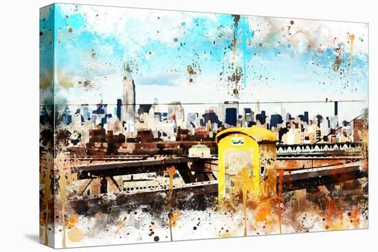 NYC Watercolor Collection - Letter Box-Philippe Hugonnard-Stretched Canvas