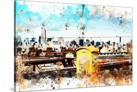 NYC Watercolor Collection - Letter Box-Philippe Hugonnard-Stretched Canvas