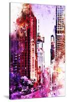 NYC Watercolor Collection - Life is Pink-Philippe Hugonnard-Stretched Canvas