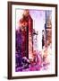 NYC Watercolor Collection - Life is Pink-Philippe Hugonnard-Framed Art Print