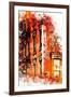 NYC Watercolor Collection - Liquors-Philippe Hugonnard-Framed Art Print