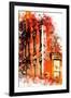 NYC Watercolor Collection - Liquors-Philippe Hugonnard-Framed Art Print