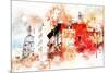 NYC Watercolor Collection - Manhattan Architecture-Philippe Hugonnard-Mounted Art Print