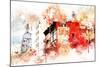 NYC Watercolor Collection - Manhattan Architecture-Philippe Hugonnard-Mounted Art Print